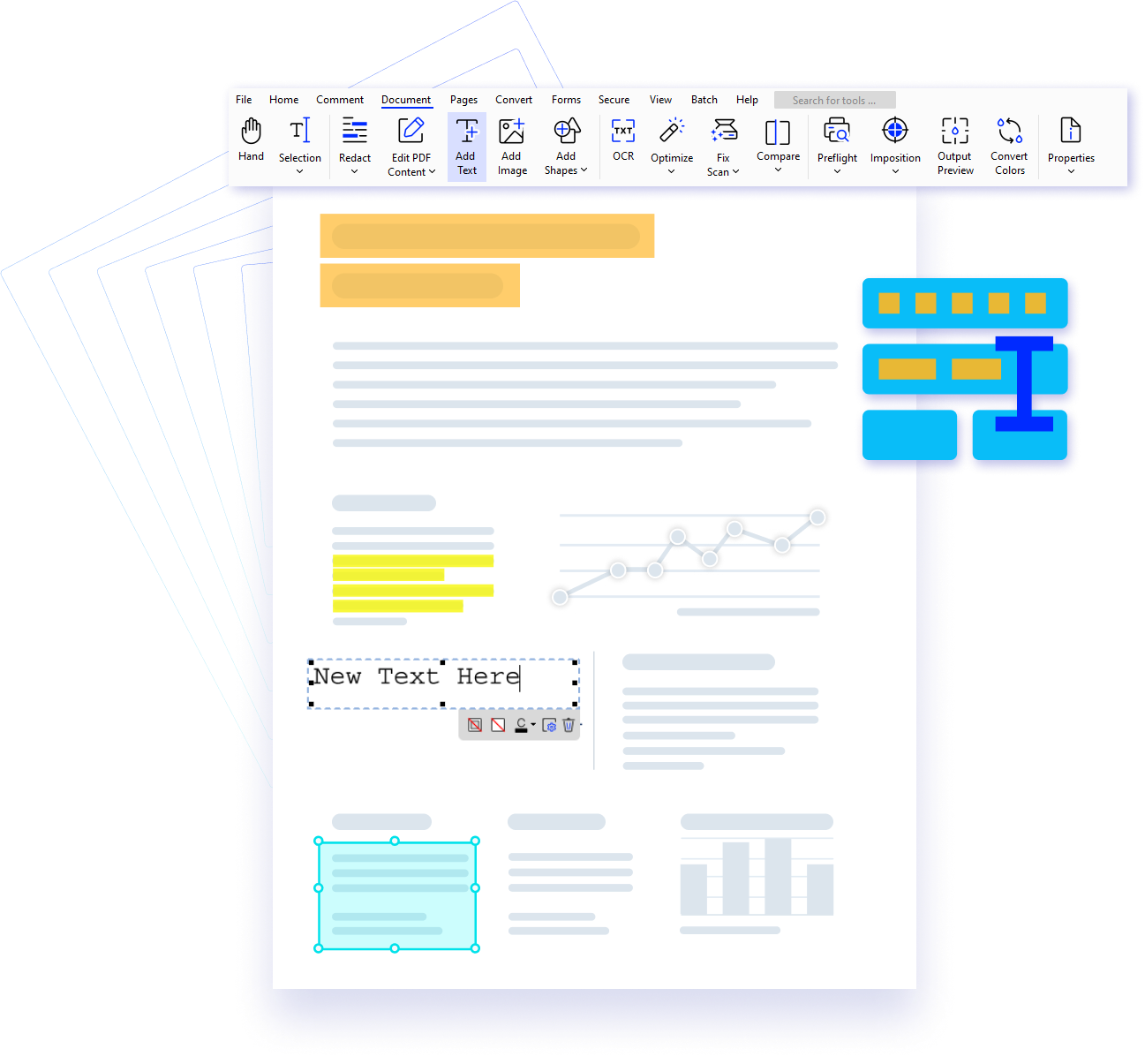 Edit fail PDF menggunakan alat intuitif dalam Xodo PDF Studio