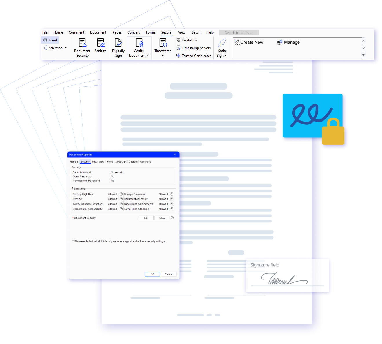 Lindungi data PDF anda dengan perlindungan lanjutan dalam Xodo PDF Studio